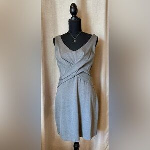 Tart•sleeveless fitted dress•size medium•rayon blend•gray•mini•gathered/ruched
